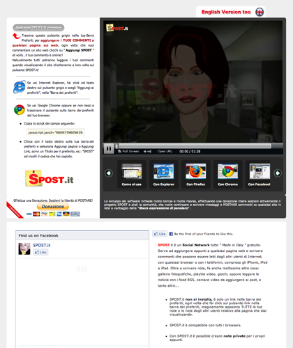 Spost.it Make A Post Everywhere - Add A Comment To Everypage Of The Web  Scrivi Sul Web  - Spost -  Create Pages On The Fly And Store Your Notes - Share All With Friends - Write A Note On A Site - Comment The Websites Of Your Friends - Ajax Post On All Po